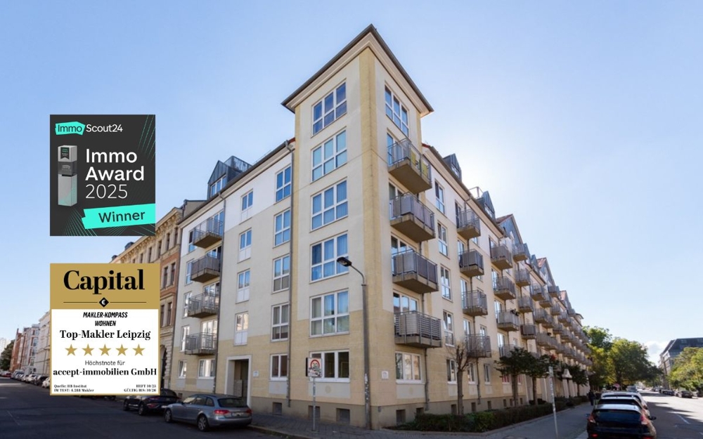 Sonnige 2-Zimmer-Wohnung in der Südvorstadt | Einbauküche | Parkett | Tiefgarage | Aufzug