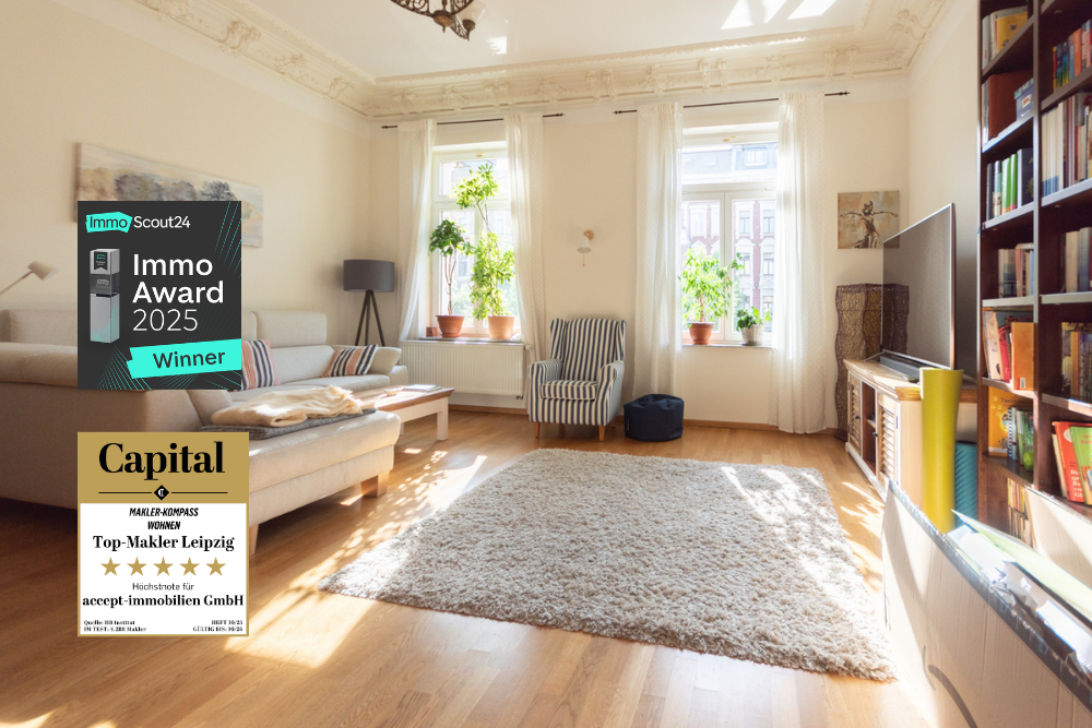 Traumwohnung in TOP Lage – Südvorstadt | 2 Balkone | Parkett | Tageslichtbad | Stuck