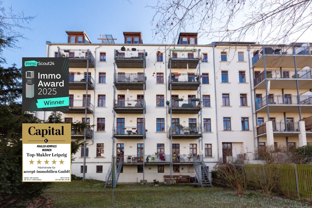 Traumblick ins Grüne in Gohlis-Süd | 3 Zimmer | Balkon | Parkett | Aufzug