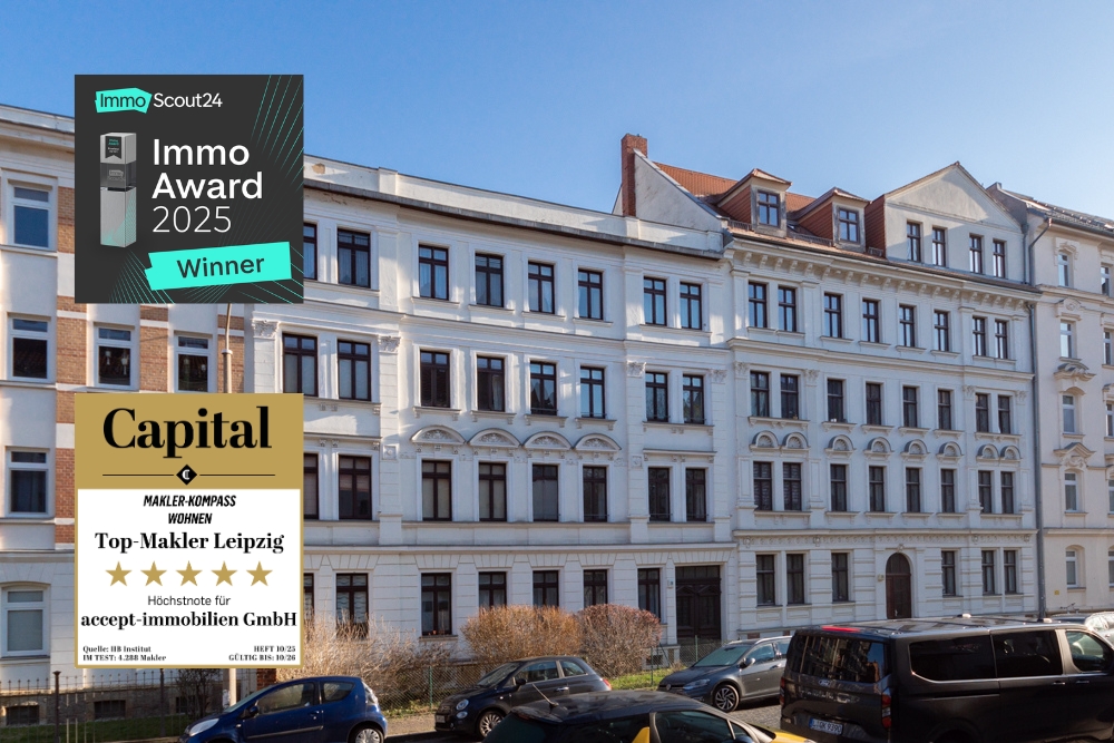 Ruhig gelegene 3-Zimmer-Wohnung mit Balkon | Tageslichtbad in Gohlis