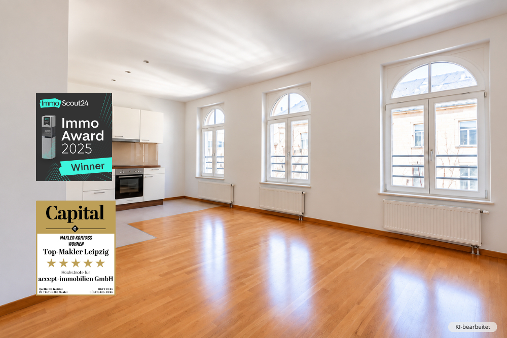 Bezugsfreie DG-Wohnung in der Südvorstadt | Parkett |Tageslichtbad | Einbauküche | Aufzug