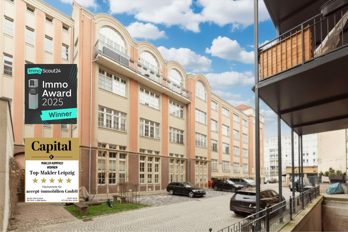 Großzügiges Loft mit Balkon| Aufzug | Parkett | 2 Bäder | Kaminanschluss | bezugsfrei